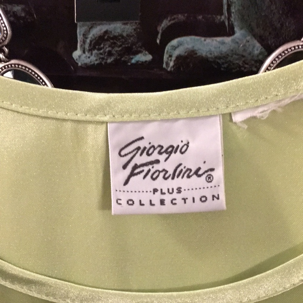 Giorgio Fiorlini Pistachio Green Shiny Tank Top - Picture 3 of 9